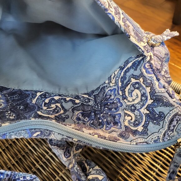 Waverly Crossbody Shoulder Bag in Floral Blue Print - Picture 5 of 15